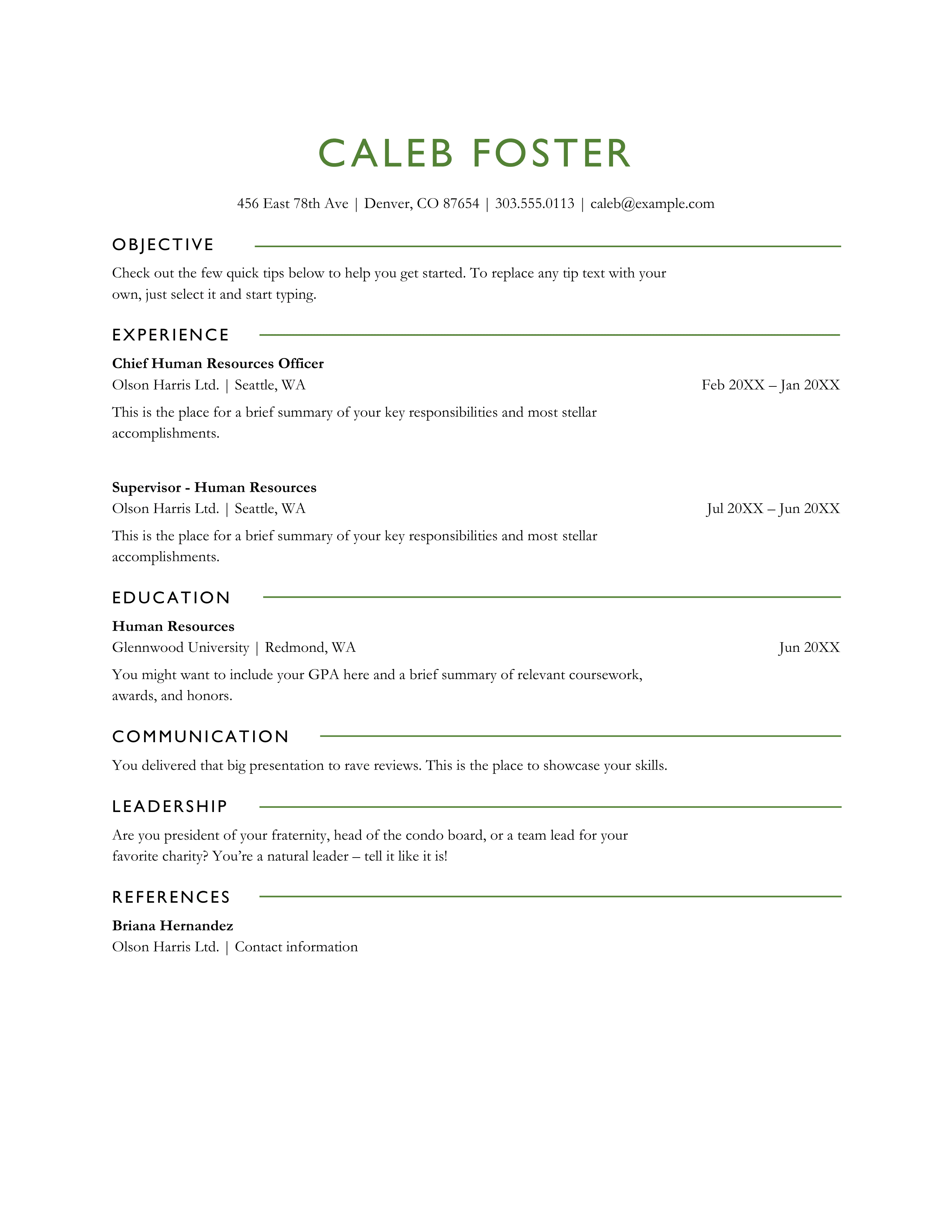Structured Resume